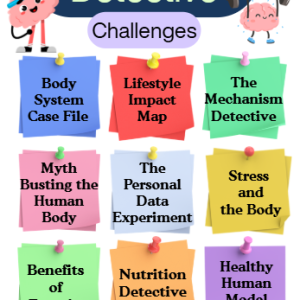 body systems choice board | biology & health extension tasks