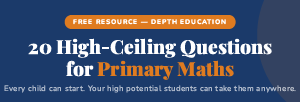 20 high ceiling maths questions poster