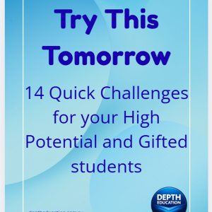 try this tomorrow — 14 quick challenges for high potential thinkers